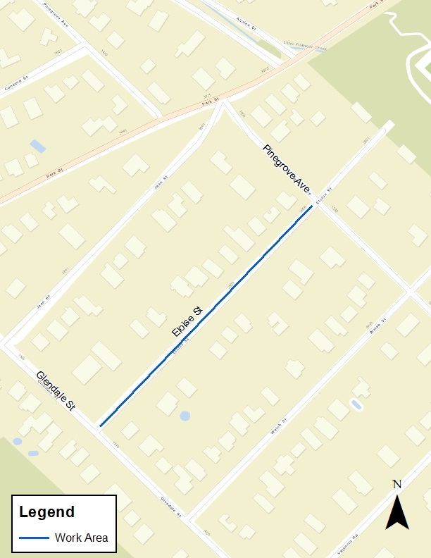 Eloise Street Water Improvement Project Map